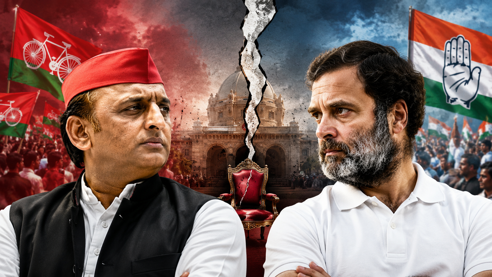 यूपी चुनाव से पहले ‘दो लड़कों’ में रार: सीट शेयरिंग पर सपा-कांग्रेस में बढ़ा तनाव, क्या बिखर जाएगा गठबंधन?