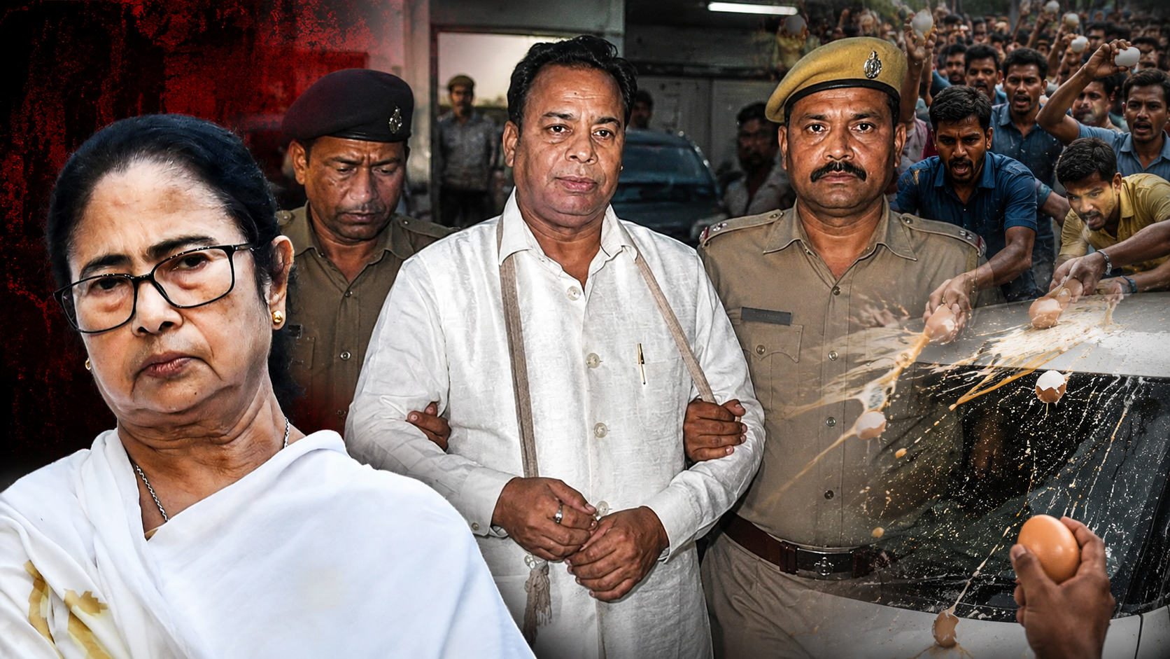 पश्चिम बंगाल: बर्दवान में घुटनों पर माफिया राज! TMC नेता शेख अब्दुल ललन की गिरफ्तारी पर फूटा जनता का गुस्सा, थाने के बाहर दी ‘अंडा थेरेपी’