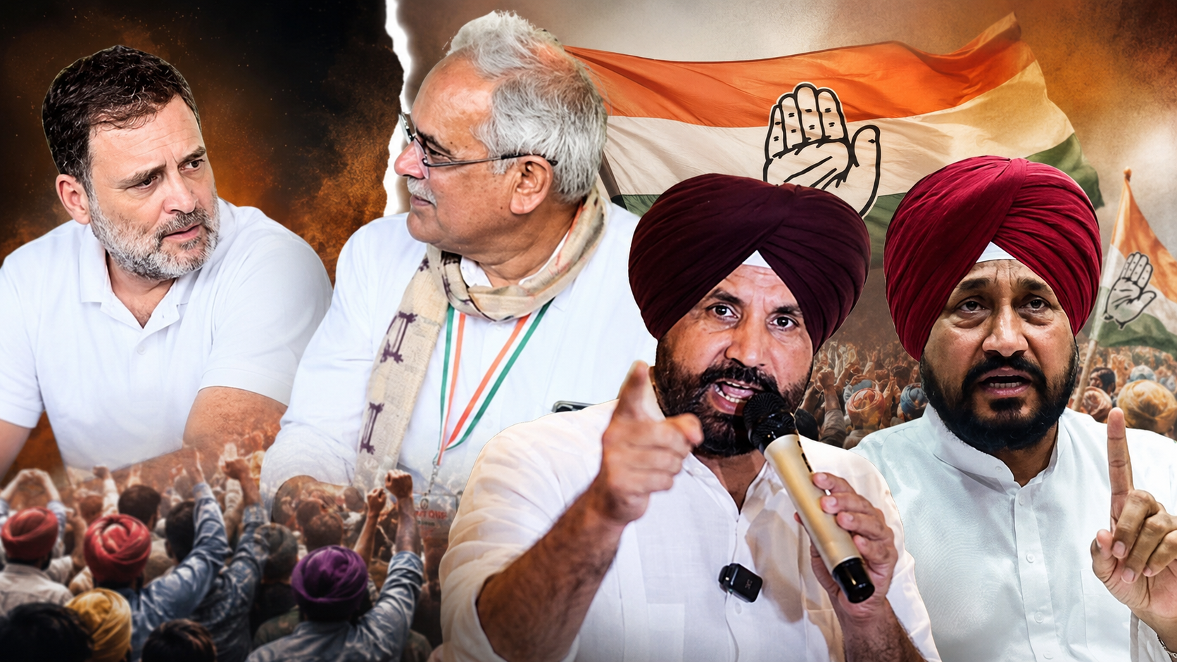पंजाब कांग्रेस में बगावत: राहुल गांधी के दूत भूपेश बघेल के सामने चन्नी गुट का शक्ति प्रदर्शन, राजा वड़िंग को हटाने की मांग